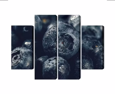 Canvastavla - Blueberries close up 3d