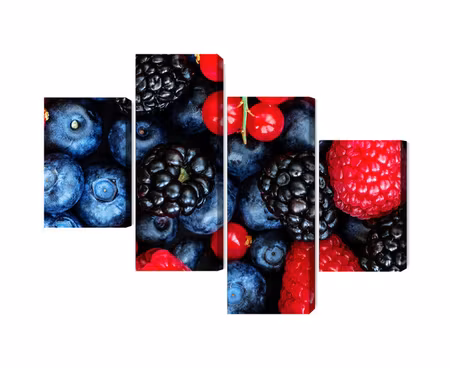 Canvastavla - Forest fruits on a macro scale