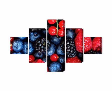 Canvastavla - Forest fruits on a macro scale