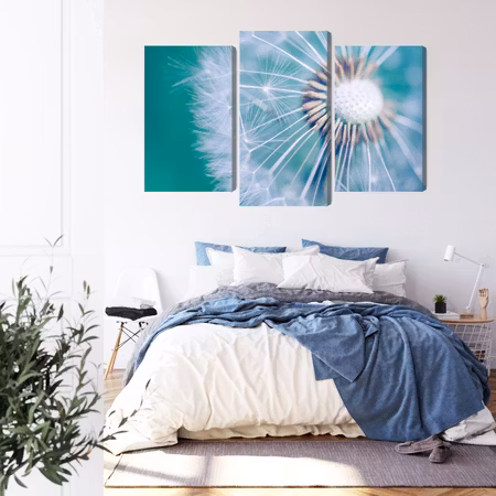 Canvastavla - Dandelion on a macro scale