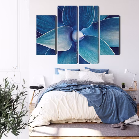 Canvastavla - Top view of the plant on a macro scale