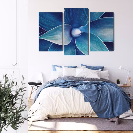 Canvastavla - Top view of the plant on a macro scale