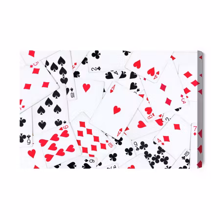 Canvastavla - Top view of the deck of cards