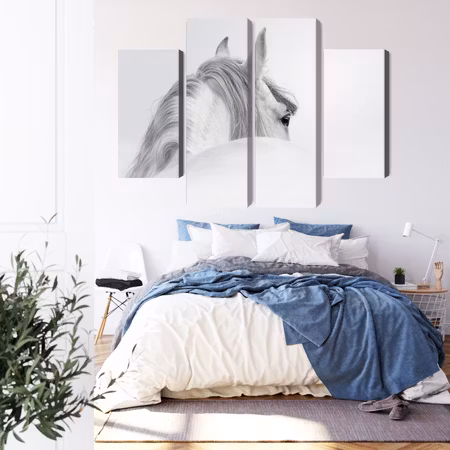 Canvastavla - Andalusian horse in the fog