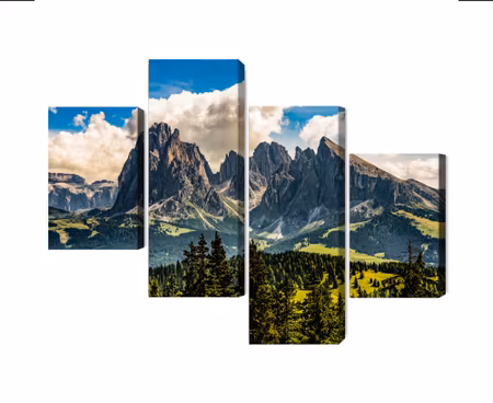Canvastavla - View of the italian dolomites 3d