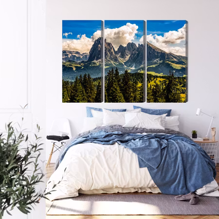 Canvastavla - View of the italian dolomites 3d