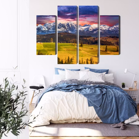 Canvastavla - Landscape with the polish tatra