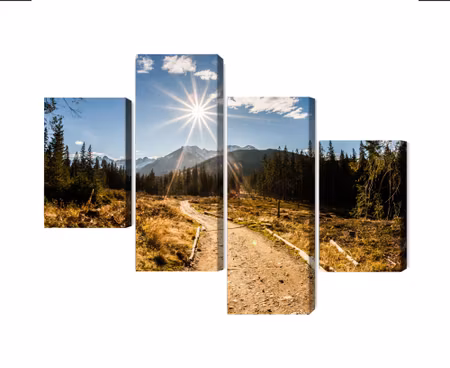 Canvastavla - A sunny day in the tatras 3d