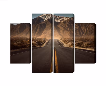 Canvastavla - Road to the mountains 3d