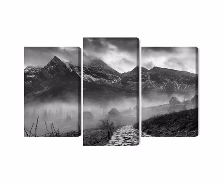 Canvastavla - Hala g?sienicowa in black and white