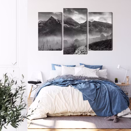 Canvastavla - Hala g?sienicowa in black and white