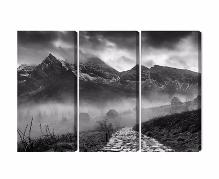 Canvastavla - Hala g?sienicowa in black and white