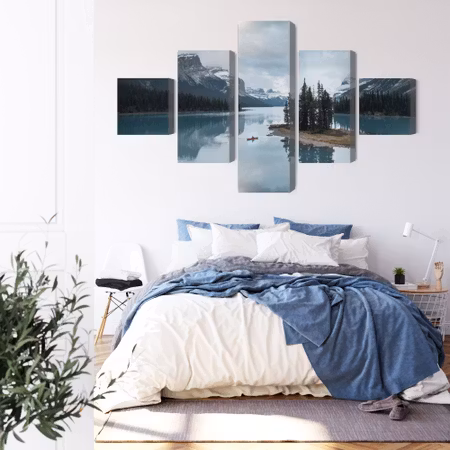 Canvastavla - Ghost island in jasper national park,