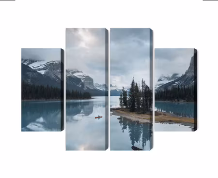 Canvastavla - Ghost island in jasper national park,