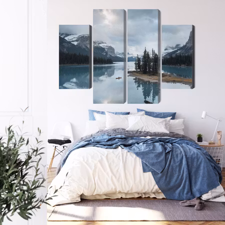 Canvastavla - Ghost island in jasper national park,