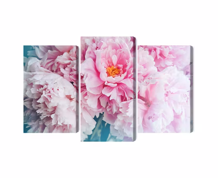 Canvastavla - 3d peony bouquet