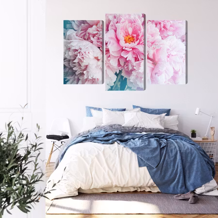 Canvastavla - 3d peony bouquet