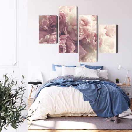 Canvastavla - Peonies in shades of pink