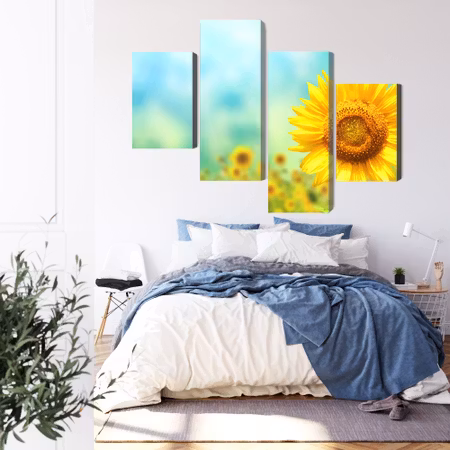 Canvastavla - Decorative 3d sunflower flowers