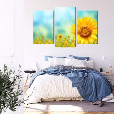 Canvastavla - Decorative 3d sunflower flowers