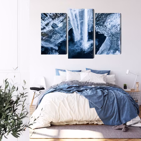 Canvastavla - Winter waterfall