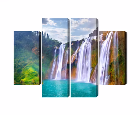 Canvastavla - The waterfall in luoping