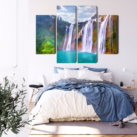 Canvastavla - The waterfall in luoping