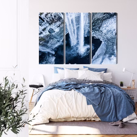 Canvastavla - Winter waterfall