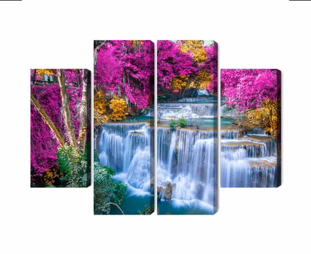 Canvastavla - A waterfall in the fall season