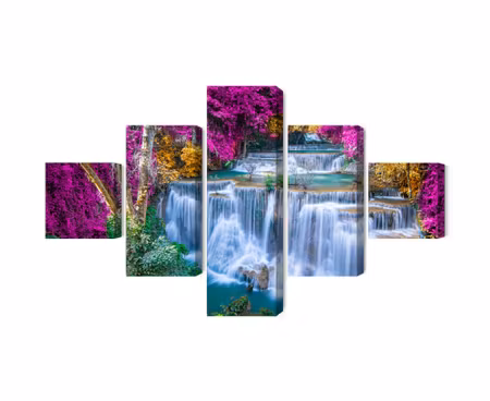 Canvastavla - A waterfall in the fall season