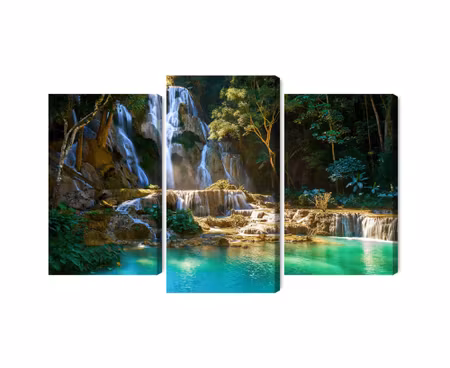 Canvastavla - Kuang si waterfall