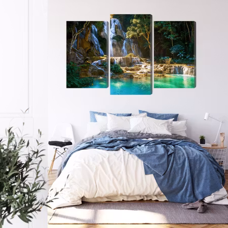 Canvastavla - Kuang si waterfall