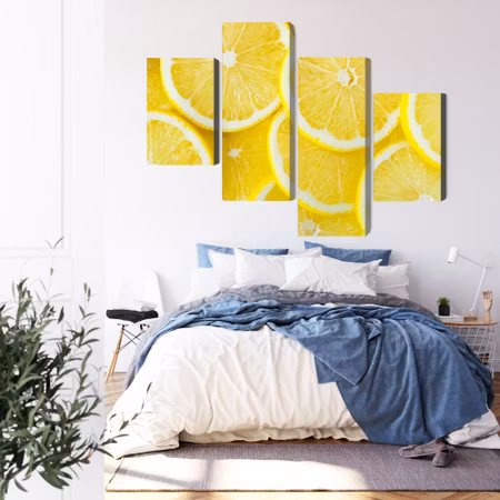 Canvastavla - Lemon slices