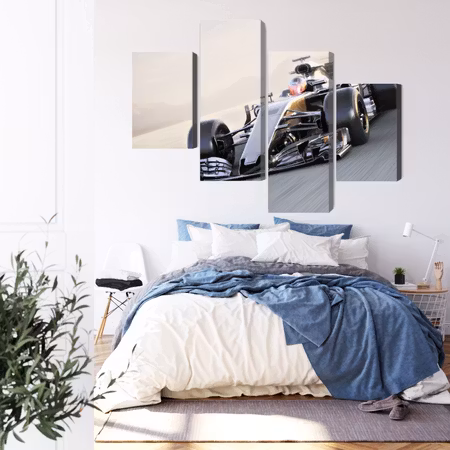 Canvastavla - Formula 1 car on the racetrack