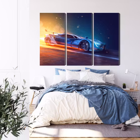 Canvastavla - 3d futuristic sports car