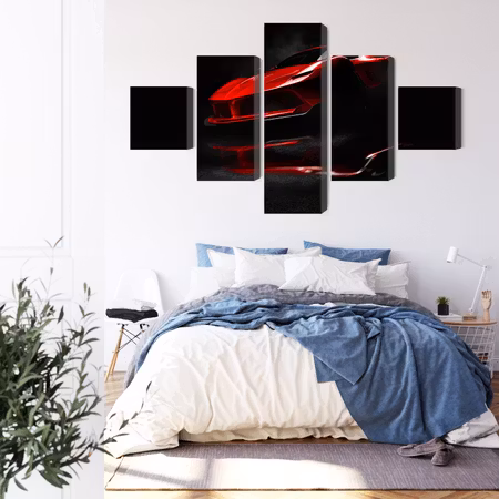 Canvastavla - Red sports car 3d