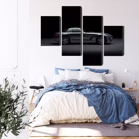 Canvastavla - Sports car on a dark background