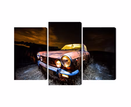 Canvastavla - Old abandoned car 3d
