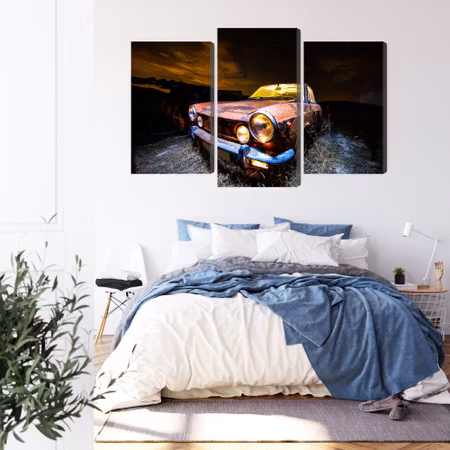 Canvastavla - Old abandoned car 3d