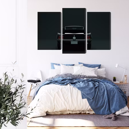 Canvastavla - Vintage black muscle car