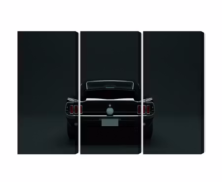 Canvastavla - Vintage black muscle car