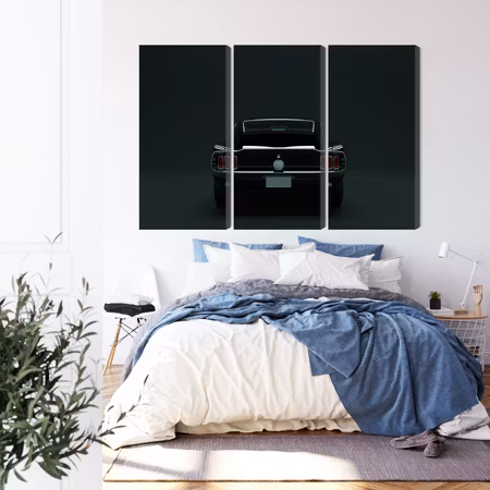 Canvastavla - Vintage black muscle car