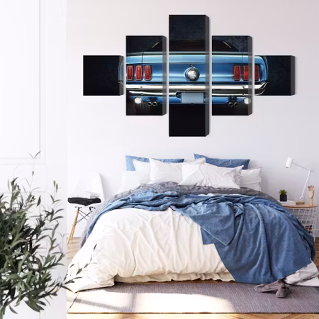 Canvastavla - The back of an old ford mustang