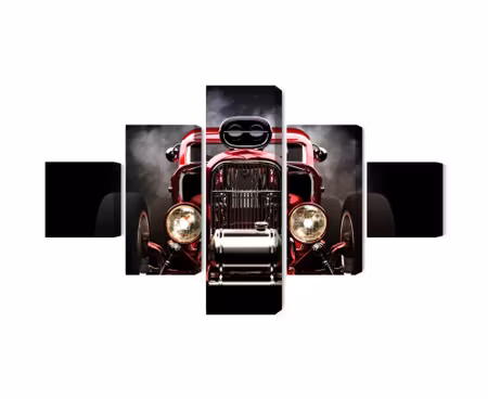 Canvastavla - Hot rod car on a smoke background