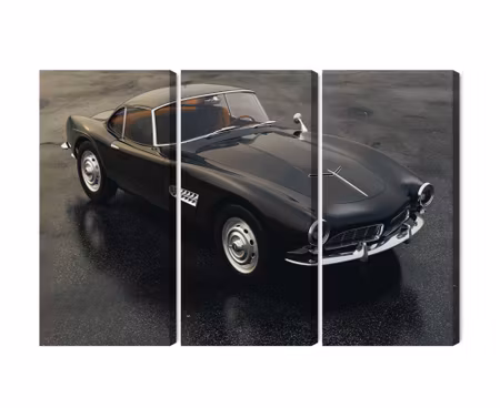 Canvastavla - Vintage black sports car