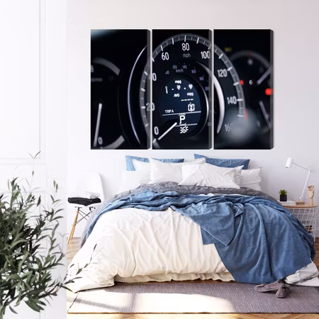 Canvastavla - Modern car speedometer