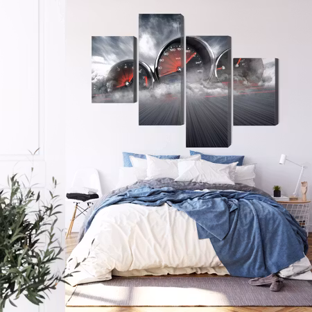 Canvastavla - High speed car counters