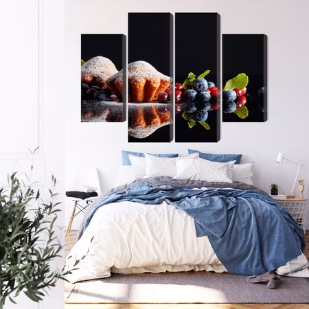 Canvastavla - Muffins with fruits