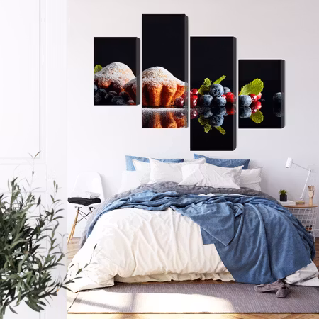 Canvastavla - Muffins with fruits