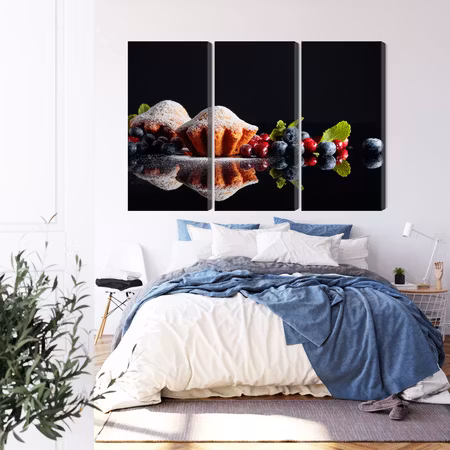 Canvastavla - Muffins with fruits